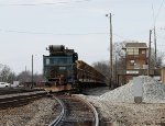 GREX 2600 is the last car on train 91X, passing Pomona Tower